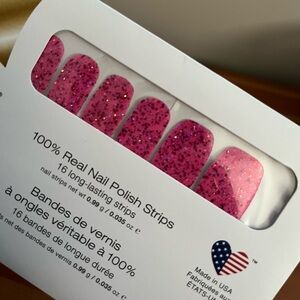 💅 3/$25 - Color Street Pink Glitter Nail Polish Strips - Exes and Ohs